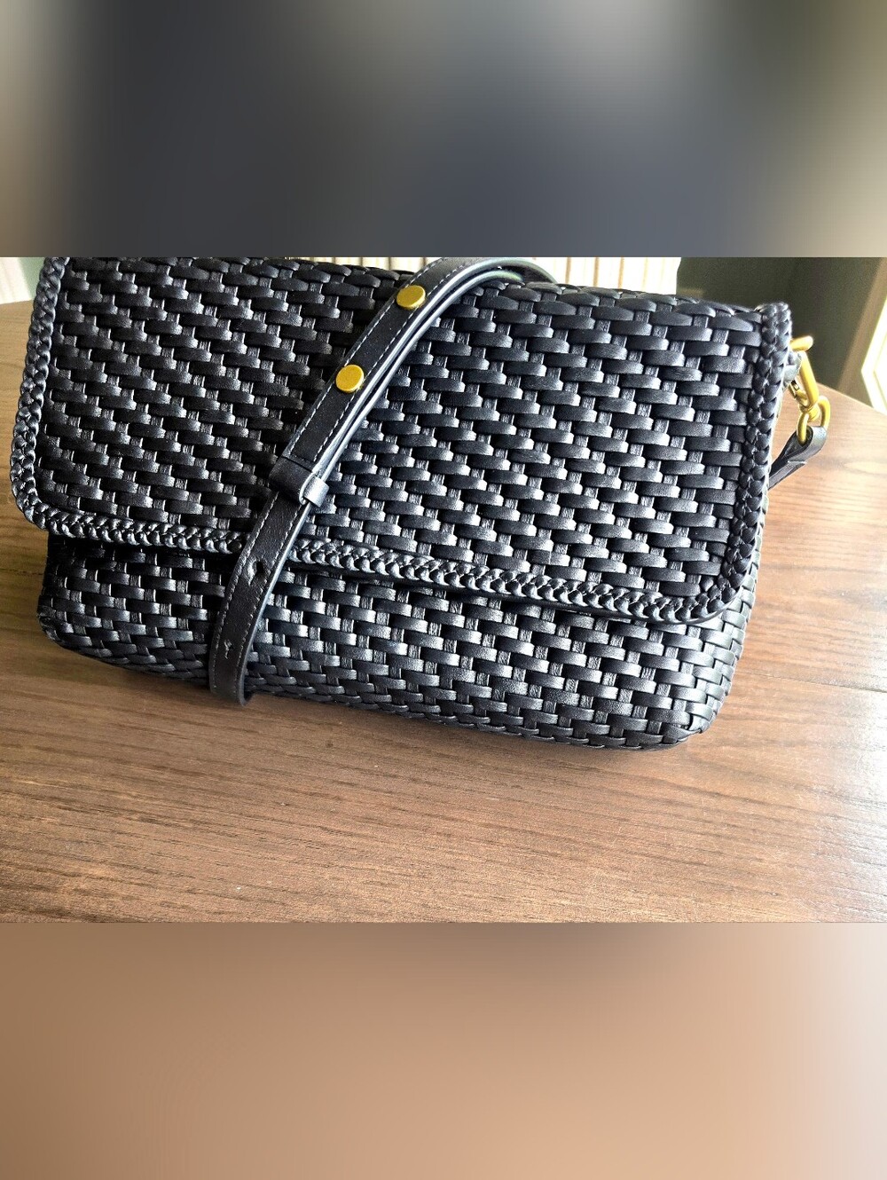 Michael Kors Collection The Carole Woven Leather Convertible Crossbody - Picture 5 of 16